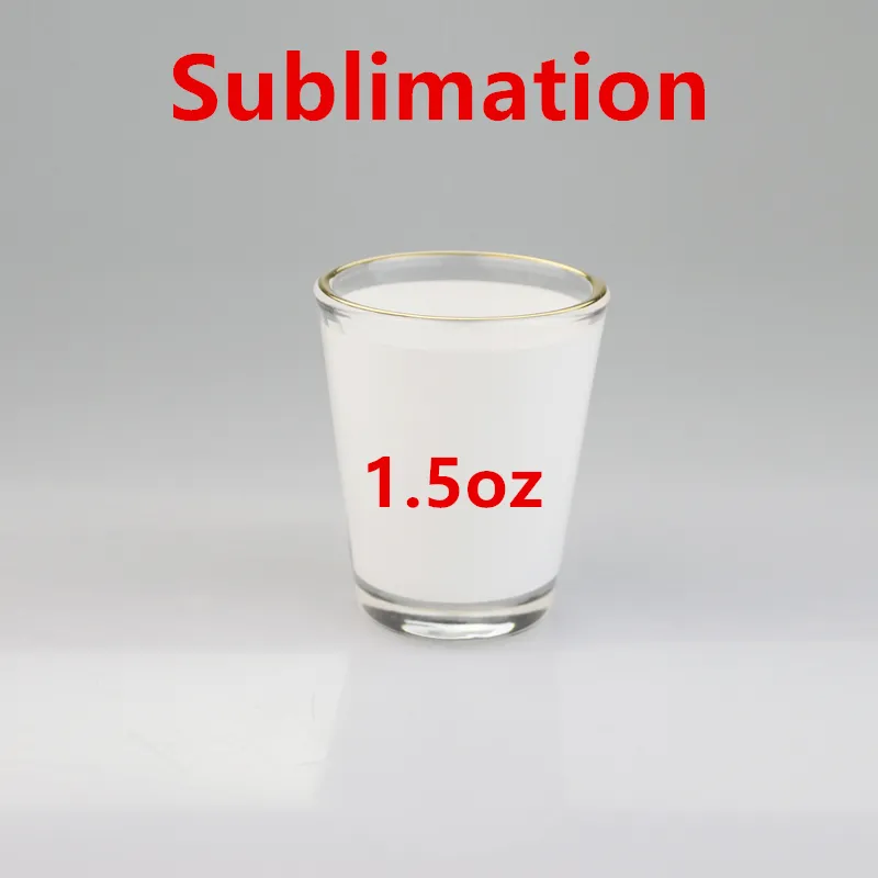 Wholesale! 1.5oz Sublimation Shot Glass Carton 50ml White Blank Wine Shot  Glass Golden Edge Cup Heat Transfer Drinking Mugs A12 From Hc_network004,  $1.2